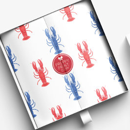 Papel De Seda Langostas de color rojo y azul