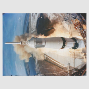 Papel De Seda Lanzamiento del cohete Saturno V de Apolo a la Lun