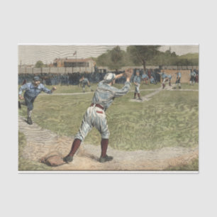 Papel De Seda Lanzan jugador de béisbol en segunda base