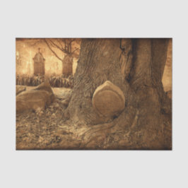 Papel De Seda Lápidas góticas de cementerio Textura occidental