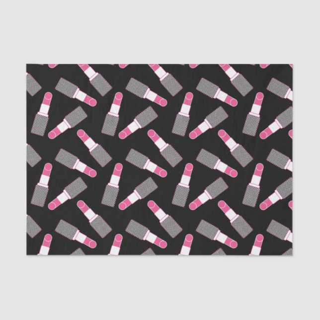 Papel De Seda Lápiz labial rosado (Anverso)