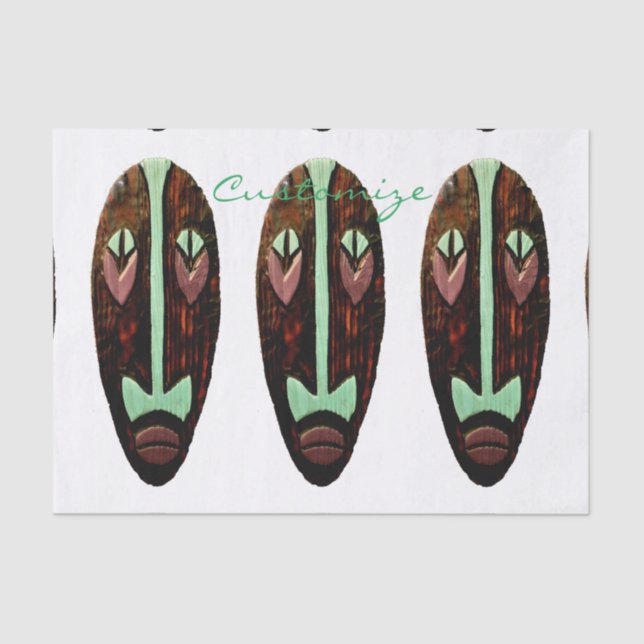 Papel De Seda Larga máscara tiki Thunder_Cove (Anverso)