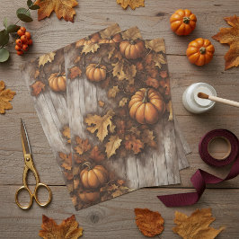 Papel De Seda Las acogedoras calabazas rusticas otoñales caen en