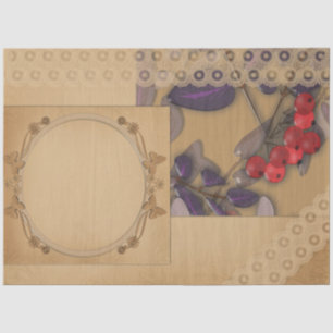 Papel De Seda Las bayas rowanberry sin mar dejan rama beire