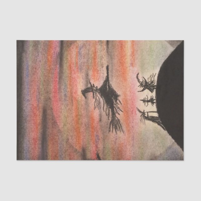 Papel De Seda Las brujas celebran una Luna Llena durante (Anverso)