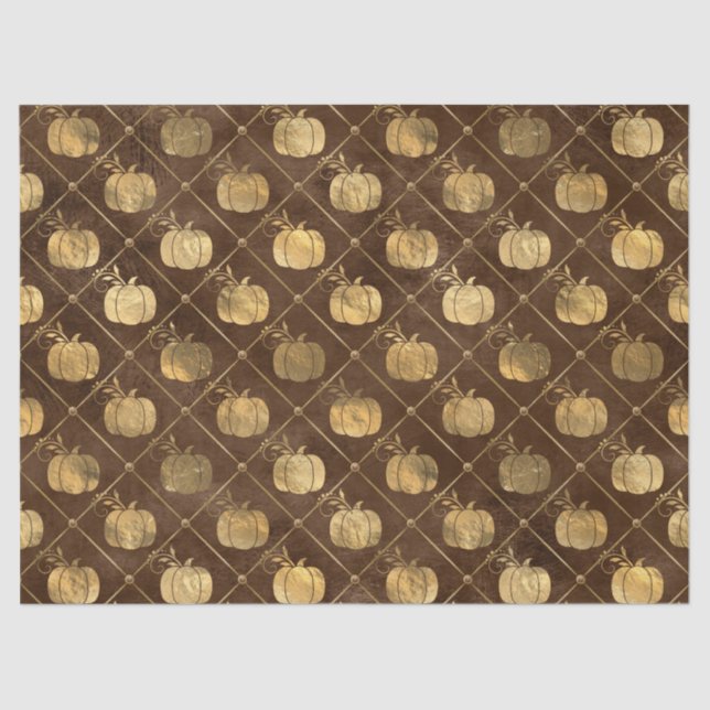 Papel De Seda Las calabazas de oro y la desconexión de otoño mar (Anverso)