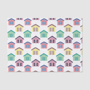 Papel De Seda Las casas de playa coloridas