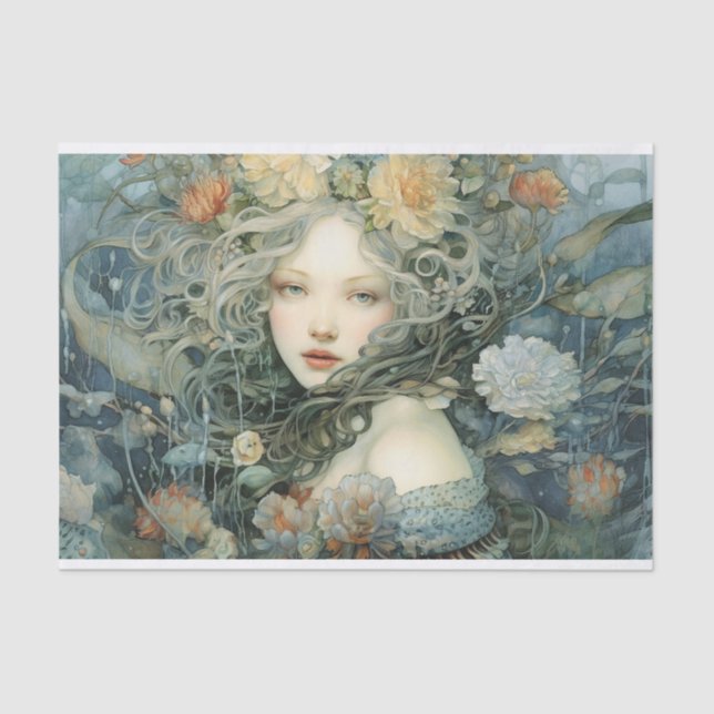 Papel De Seda Las flores cubiertas (Anverso)