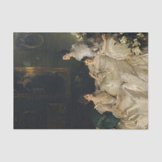 Papel De Seda Las hermanas Wyndham de John Singer Sargent (Anverso)