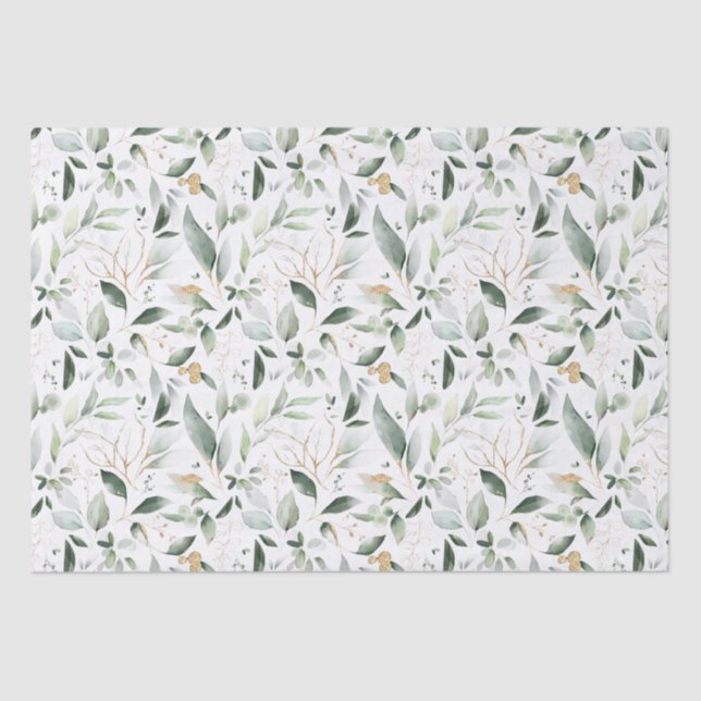 Papel De Seda Las hojas de oro de la vegetación (Anverso)