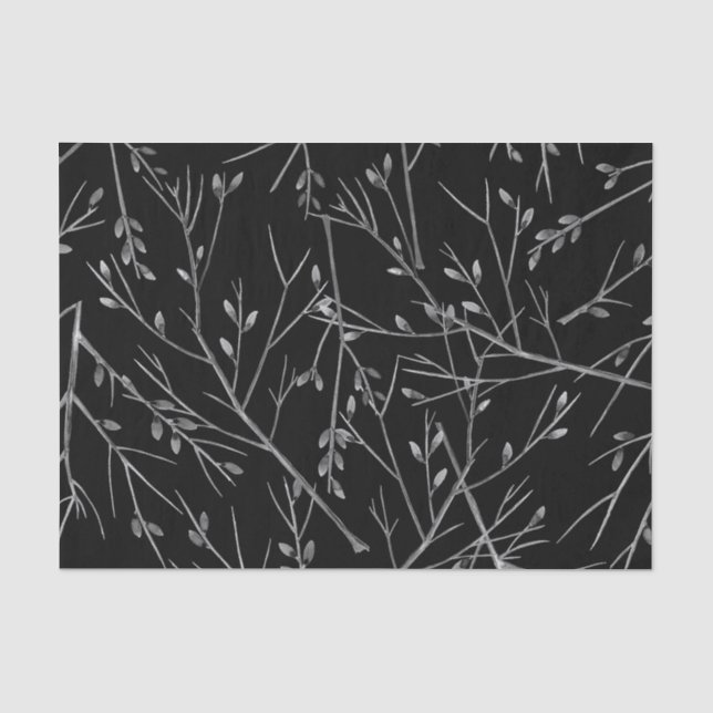 Papel De Seda Las pelucas plateadas en negro (Anverso)