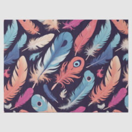 Papel De Seda Las plumas coloridas descomponen la artesanía de t