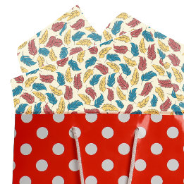 Papel De Seda Las plumas de los Personalizados rojos, azules y a