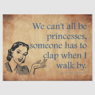 Papel De Seda Las princesas de SlipperyJoe aplauden cartel vinta