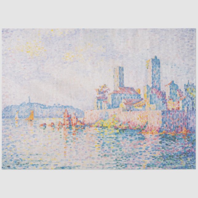 Papel De Seda Las Torres de Antibes (de Paul Signac) (Anverso)