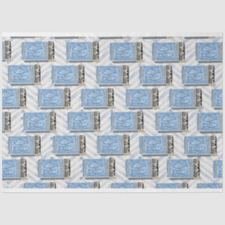 Papel De Seda latas azules de sardinas decoupage