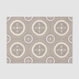 Papel De Seda Latte Beige Elegante Ornamental Floral