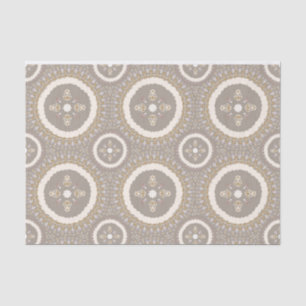 Papel De Seda Latte Beige Elegante Ornamental Floral
