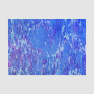 Papel De Seda Lava azul goteo