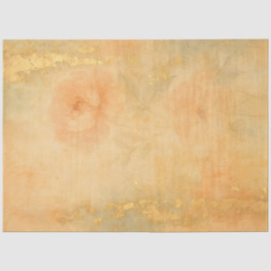 Papel De Seda Lavado Floral de Melocotón – Fondo Abstracto Suave