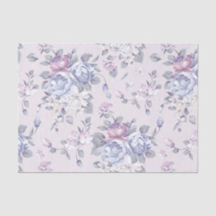 Papel De Seda lavanda, azul, rosas, país, lamentable, elegante,