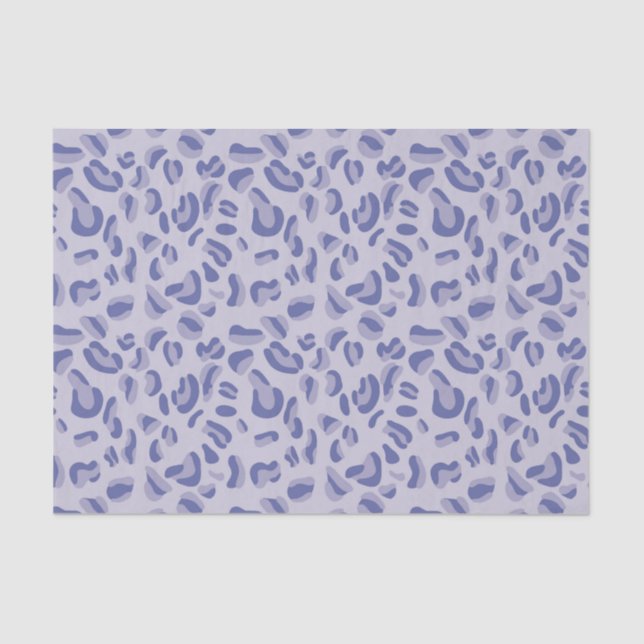 Papel De Seda Lavanda con patrón de leopardo púrpura (Anverso)