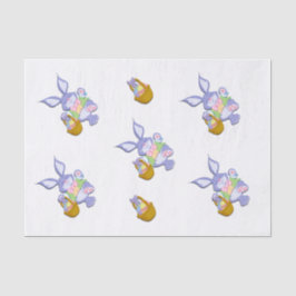 Papel De Seda Lavanda conejita morada de Pascua bailando