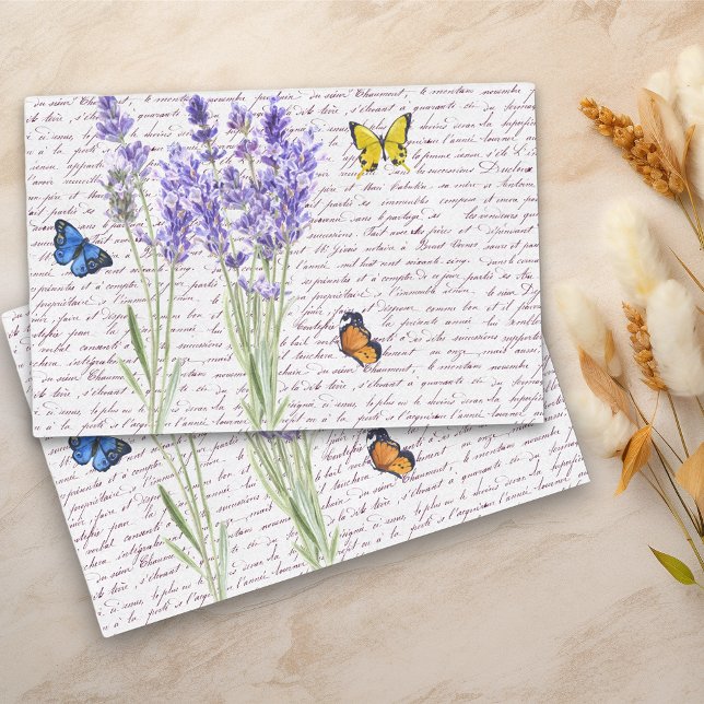 Papel De Seda Lavanda de desacoplamiento de mariposa acuarela (Subido por el creador)