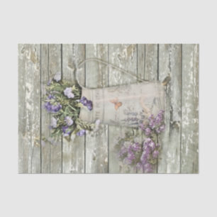 Papel De Seda lavanda de madera blanqueada del verano del