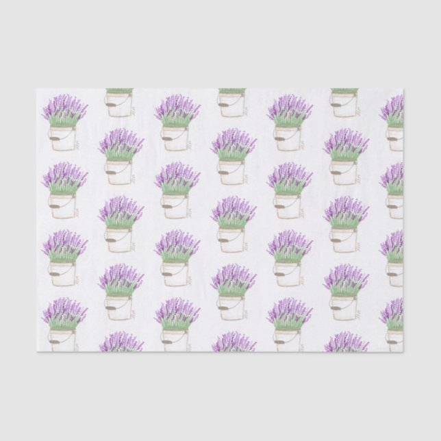 Papel De Seda Lavanda en un cubo (Anverso)