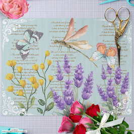 Papel De Seda Lavanda retro de moda Ephemera Azul filigrí