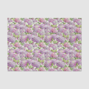 Papel De Seda Lavanda rosa Vintage Hydrangea Patrón floral