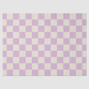 Papel De Seda Lavanda y tablero de verificación blanco desactiva