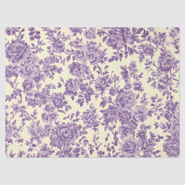 Papel De Seda Lavendar Roses (Anverso)