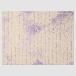 Papel De Seda Lavender escribiendo en Cream Decoupage
