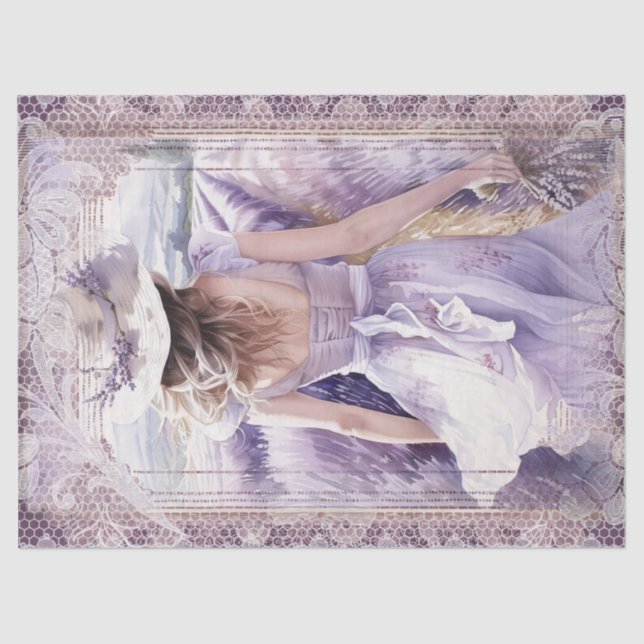 Papel De Seda Lavender Lady Lace (Anverso)