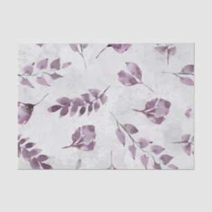 Papel De Seda Lavender Purple Simple Floral Watercolor Diseño