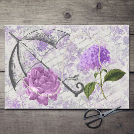 Papel De Seda Lavender Victorian Ephemera Moda de campo floral