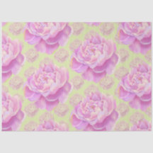 Lavish Peony sobre verde pálido