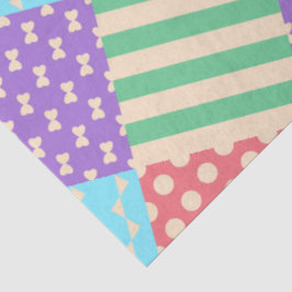 Papel De Seda Lazo de raya de cuadros pastel Geométrico de lunar
