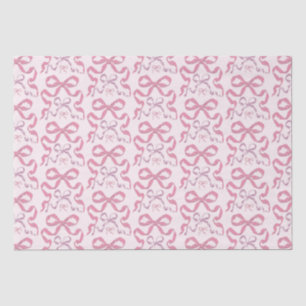 Papel De Seda Lazo Estético Rosa de Niña Linda