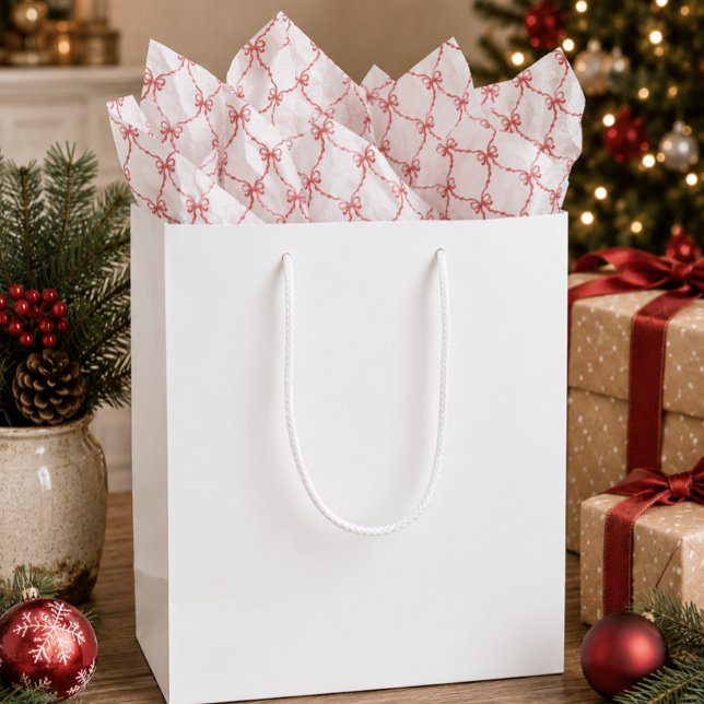 Papel De Seda Lazos alegres de Navidad Coquette Roja (Subido por el creador)