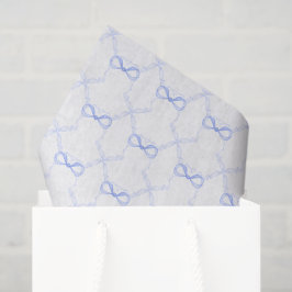Papel De Seda Lazos Azules de Acuarela