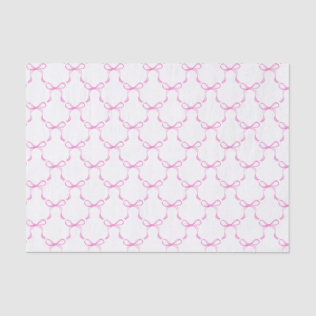 Papel De Seda Lazos de cinta rosa (Anverso)