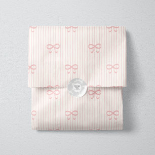 Papel De Seda Lazos de cinta rosa delicados Coquette