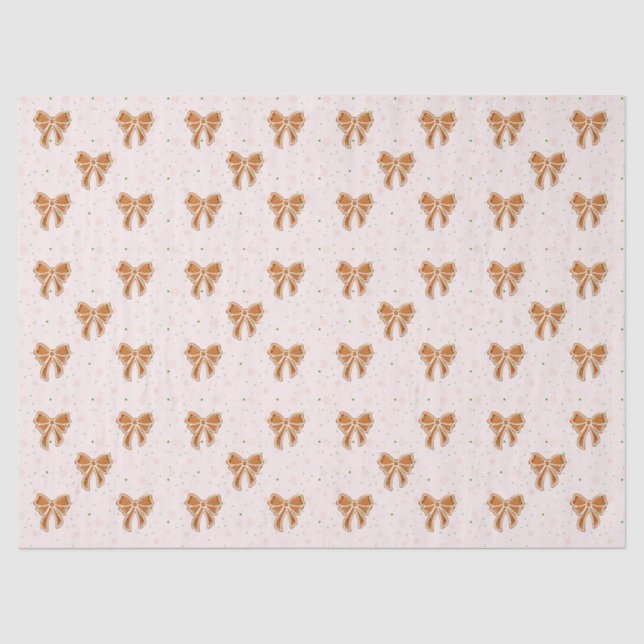 Papel De Seda Lazos de Galletas de Navidad (Anverso)