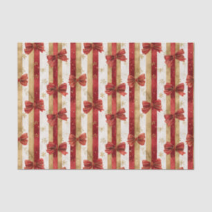 Papel De Seda Lazos de Navidad de Oro Rojo