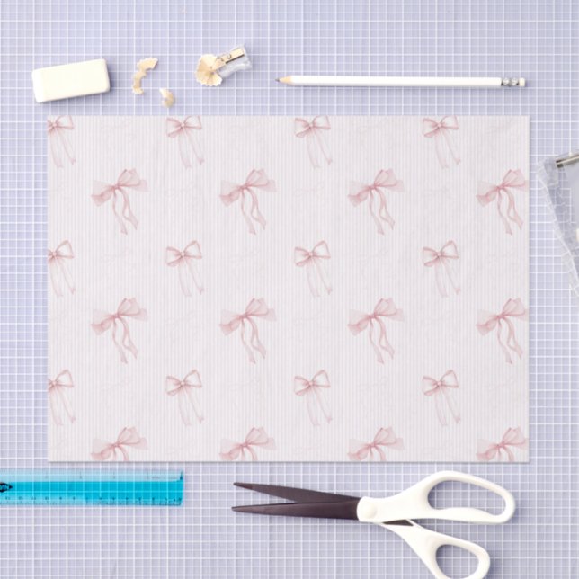 Papel De Seda Lazos de Rayas Rosadas Cumpleaños (Artesanía)