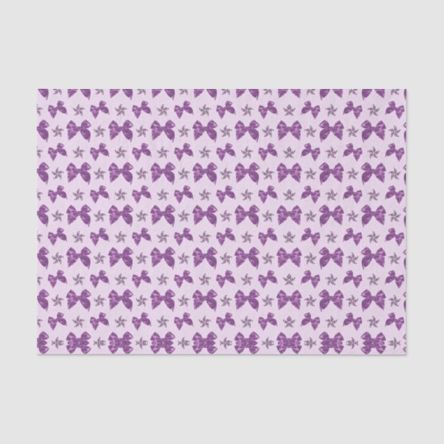 Papel De Seda Lazos Efecto de Seda Púrpura Preciosos (Anverso)