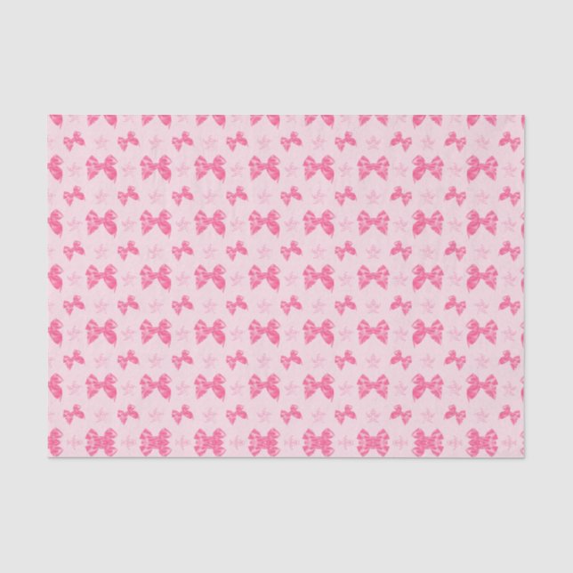 Papel De Seda Lazos Efecto de Seda Rosa Preciosos (Anverso)